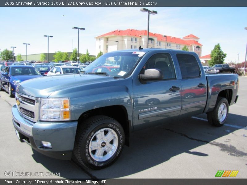 Blue Granite Metallic / Ebony 2009 Chevrolet Silverado 1500 LT Z71 Crew Cab 4x4