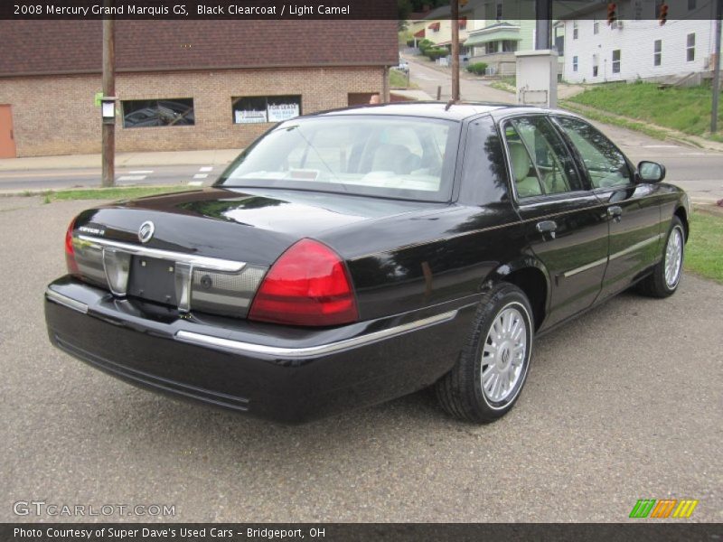 Black Clearcoat / Light Camel 2008 Mercury Grand Marquis GS