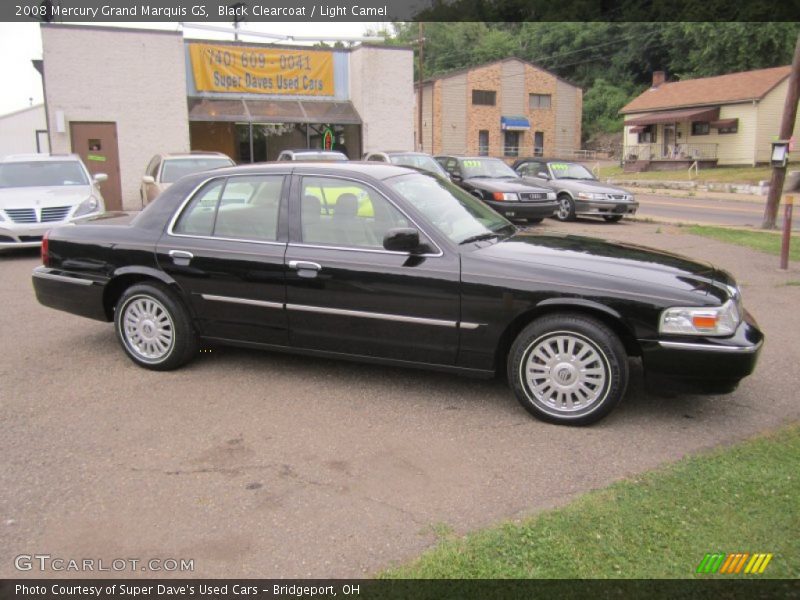 Black Clearcoat / Light Camel 2008 Mercury Grand Marquis GS