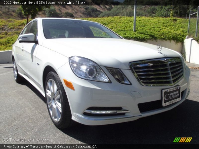 Arctic White / Black 2012 Mercedes-Benz E 350 Sedan