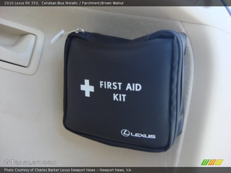 Cerulean Blue Metallic / Parchment/Brown Walnut 2010 Lexus RX 350