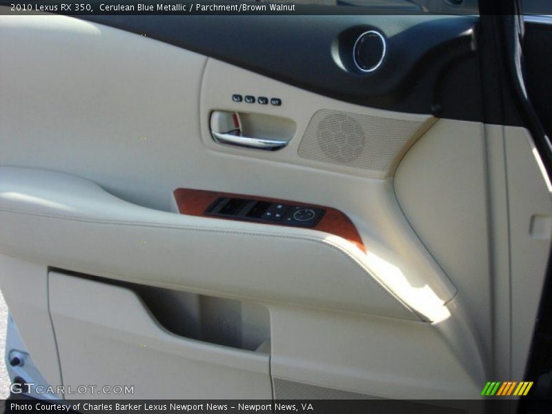 Cerulean Blue Metallic / Parchment/Brown Walnut 2010 Lexus RX 350