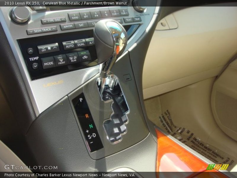 Cerulean Blue Metallic / Parchment/Brown Walnut 2010 Lexus RX 350