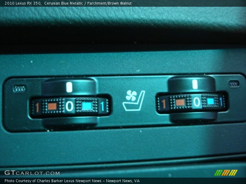 Cerulean Blue Metallic / Parchment/Brown Walnut 2010 Lexus RX 350