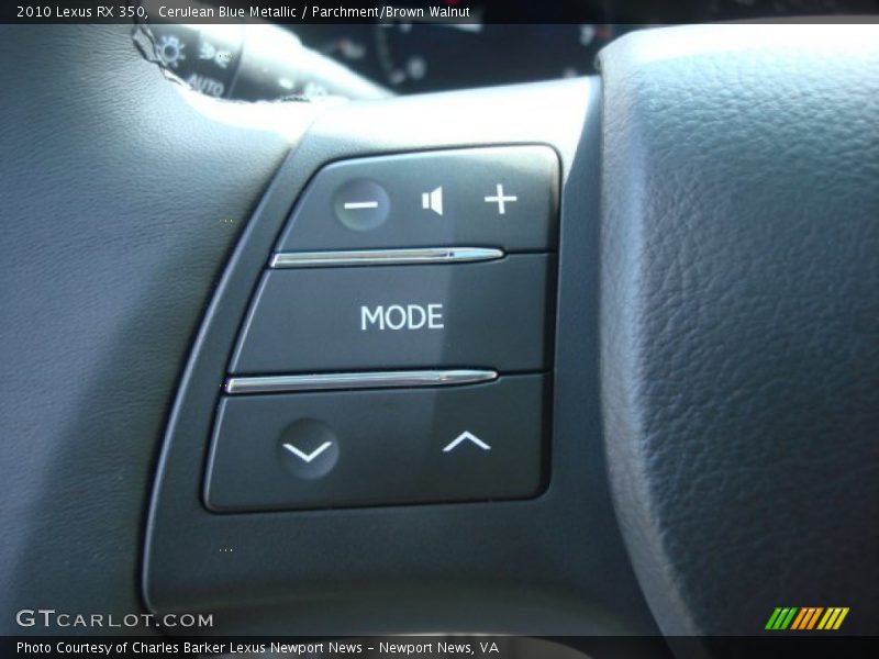 Cerulean Blue Metallic / Parchment/Brown Walnut 2010 Lexus RX 350