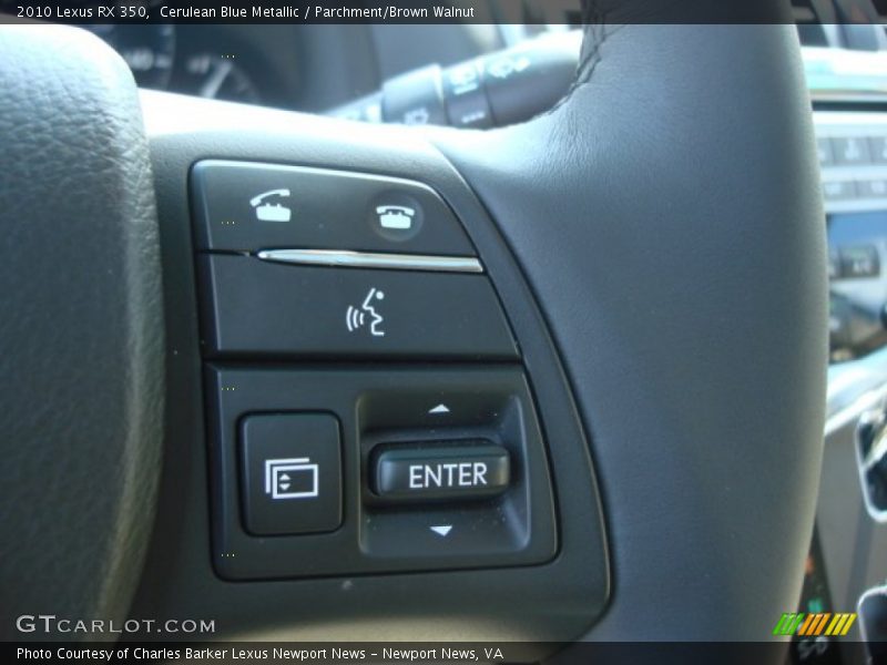 Cerulean Blue Metallic / Parchment/Brown Walnut 2010 Lexus RX 350