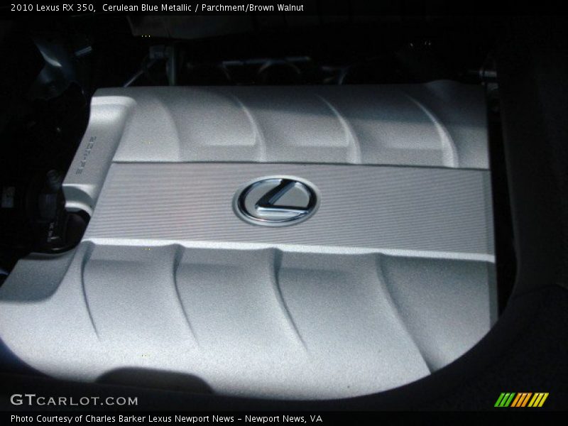 Cerulean Blue Metallic / Parchment/Brown Walnut 2010 Lexus RX 350