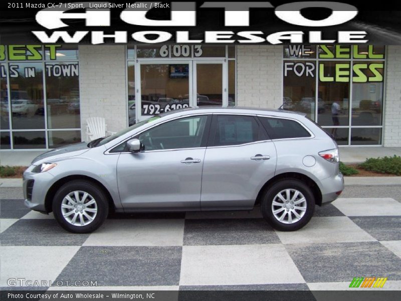 Liquid Silver Metallic / Black 2011 Mazda CX-7 i Sport