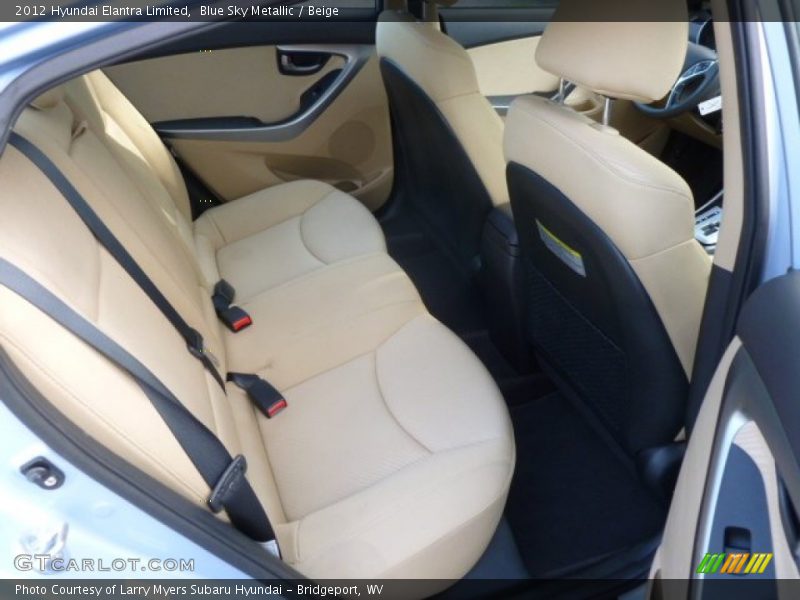 Blue Sky Metallic / Beige 2012 Hyundai Elantra Limited