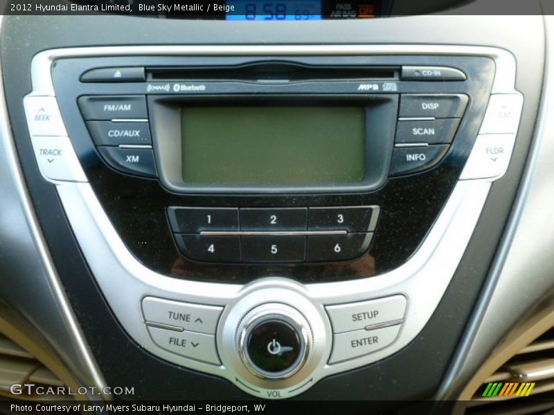 Blue Sky Metallic / Beige 2012 Hyundai Elantra Limited