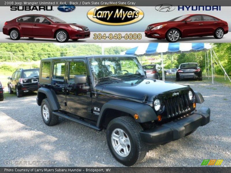Black / Dark Slate Gray/Med Slate Gray 2008 Jeep Wrangler Unlimited X 4x4