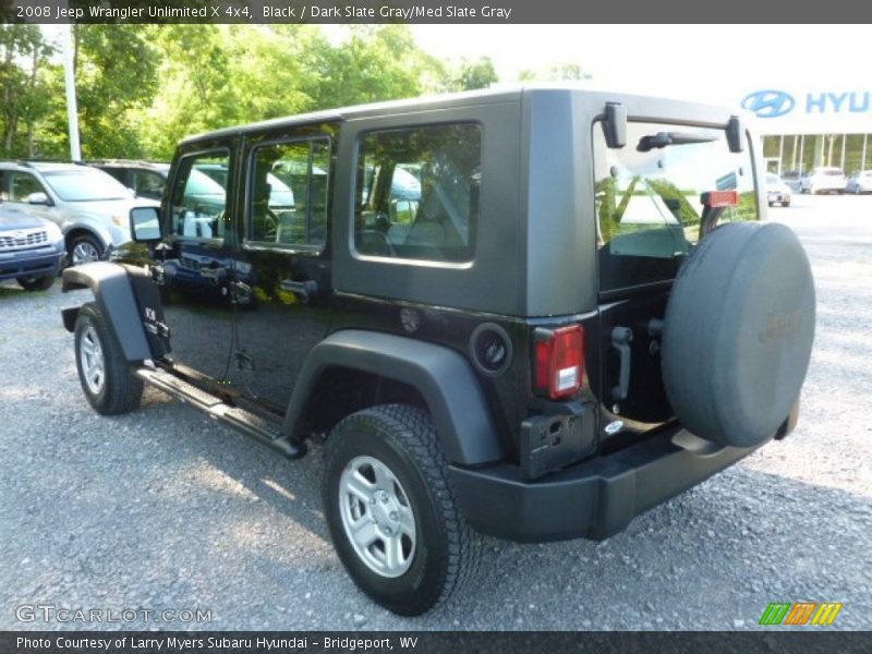 Black / Dark Slate Gray/Med Slate Gray 2008 Jeep Wrangler Unlimited X 4x4