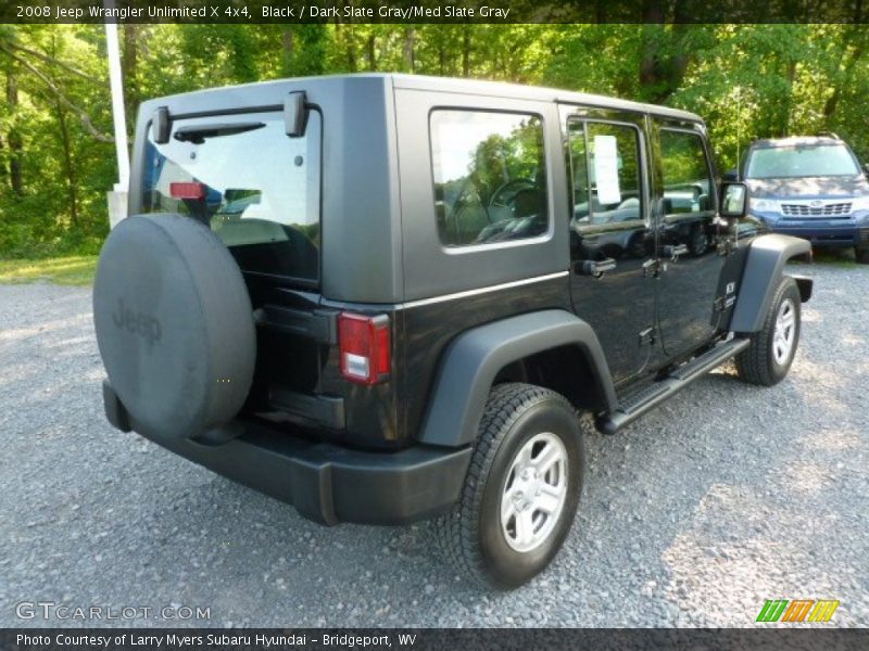 Black / Dark Slate Gray/Med Slate Gray 2008 Jeep Wrangler Unlimited X 4x4