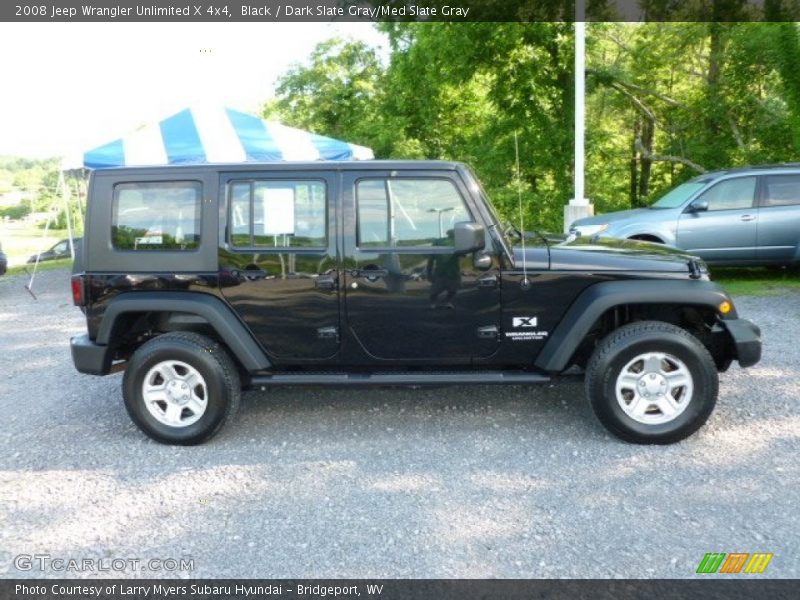 Black / Dark Slate Gray/Med Slate Gray 2008 Jeep Wrangler Unlimited X 4x4