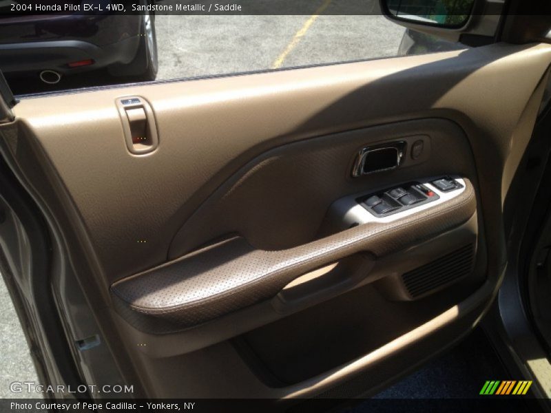 Sandstone Metallic / Saddle 2004 Honda Pilot EX-L 4WD
