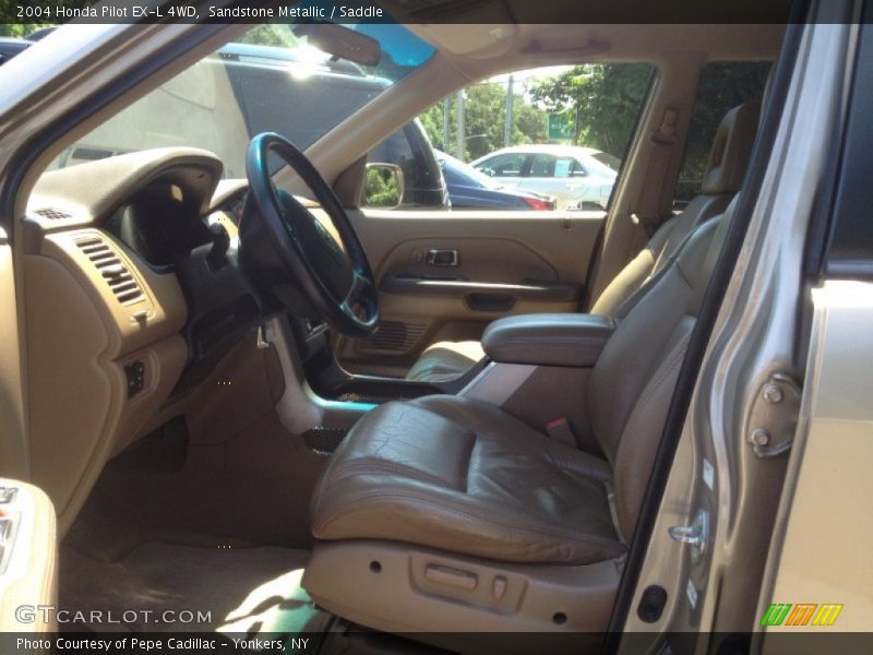 Sandstone Metallic / Saddle 2004 Honda Pilot EX-L 4WD