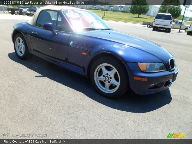 Atlanta Blue Metallic / Beige 1998 BMW Z3 1.9 Roadster