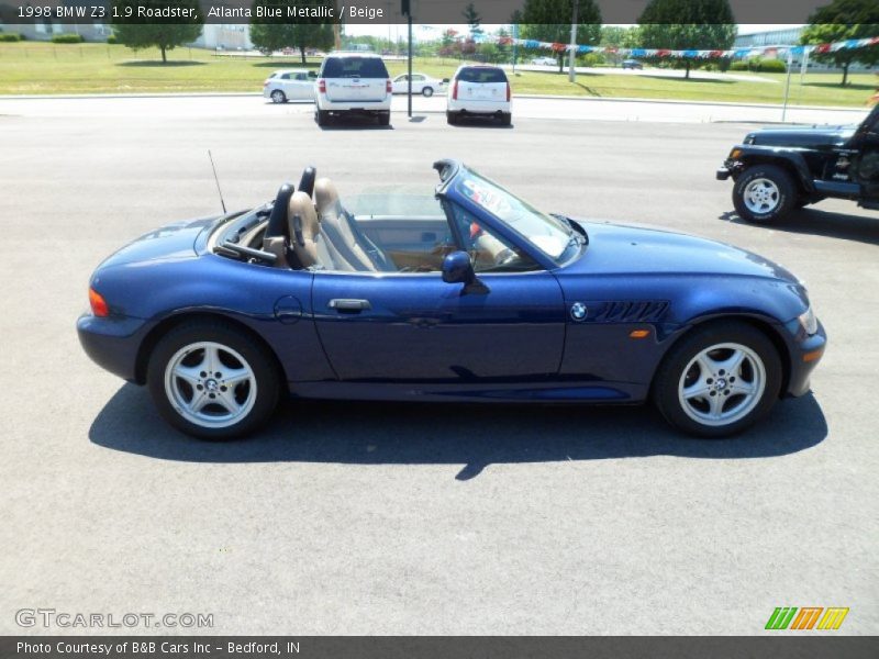 Atlanta Blue Metallic / Beige 1998 BMW Z3 1.9 Roadster