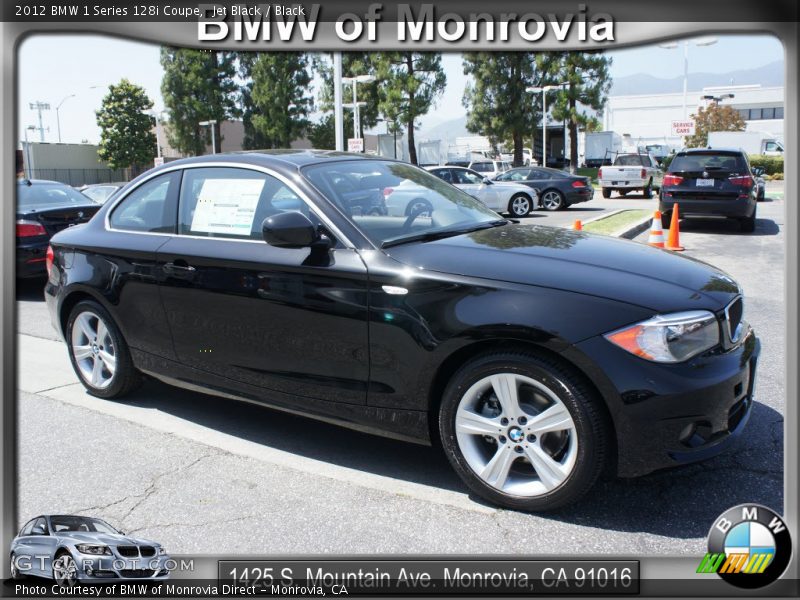 Jet Black / Black 2012 BMW 1 Series 128i Coupe