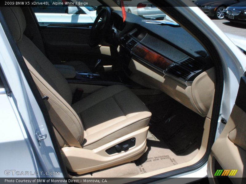 Alpine White / Beige 2009 BMW X5 xDrive48i