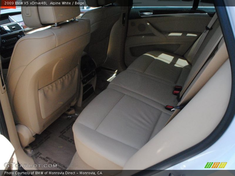 Alpine White / Beige 2009 BMW X5 xDrive48i