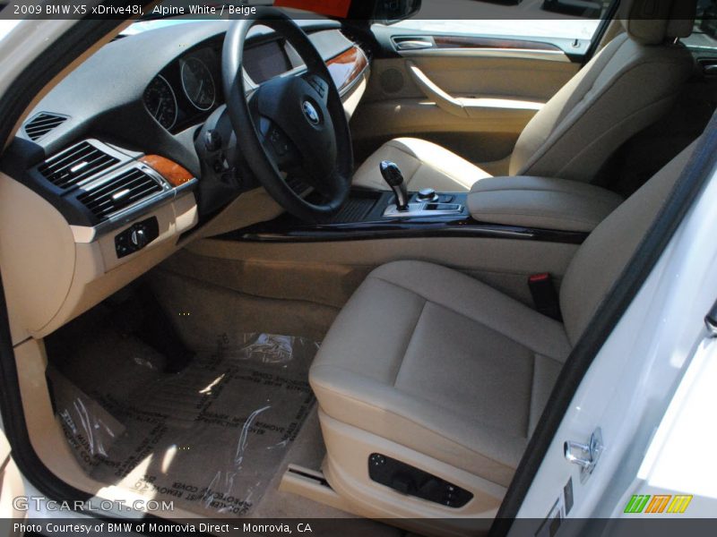 Alpine White / Beige 2009 BMW X5 xDrive48i