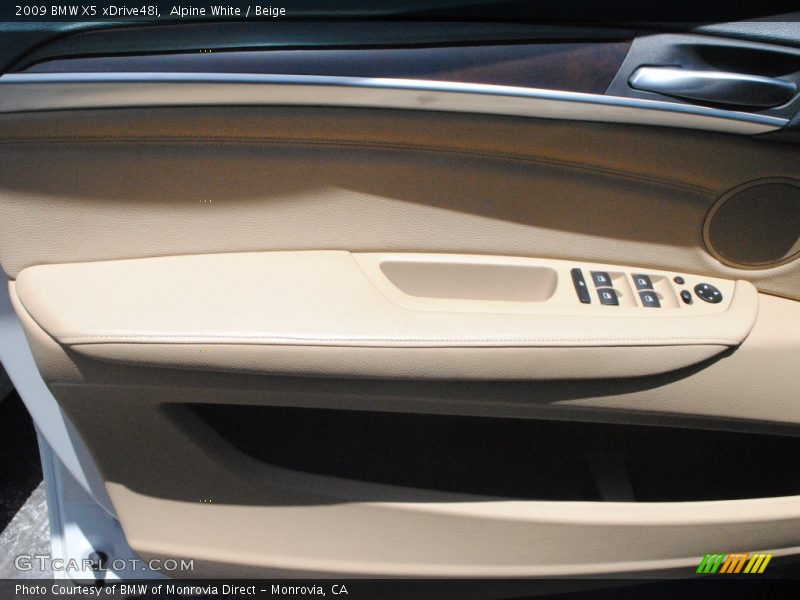 Alpine White / Beige 2009 BMW X5 xDrive48i
