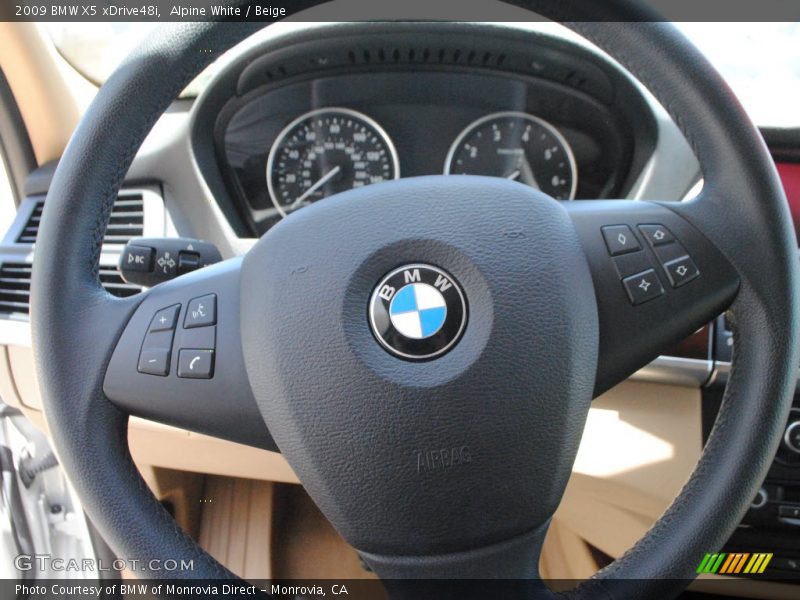 Alpine White / Beige 2009 BMW X5 xDrive48i