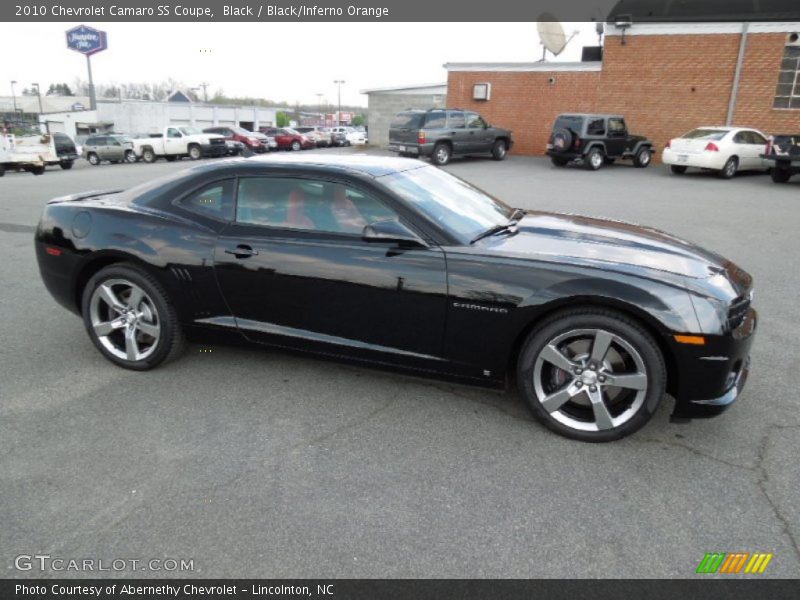 Black / Black/Inferno Orange 2010 Chevrolet Camaro SS Coupe