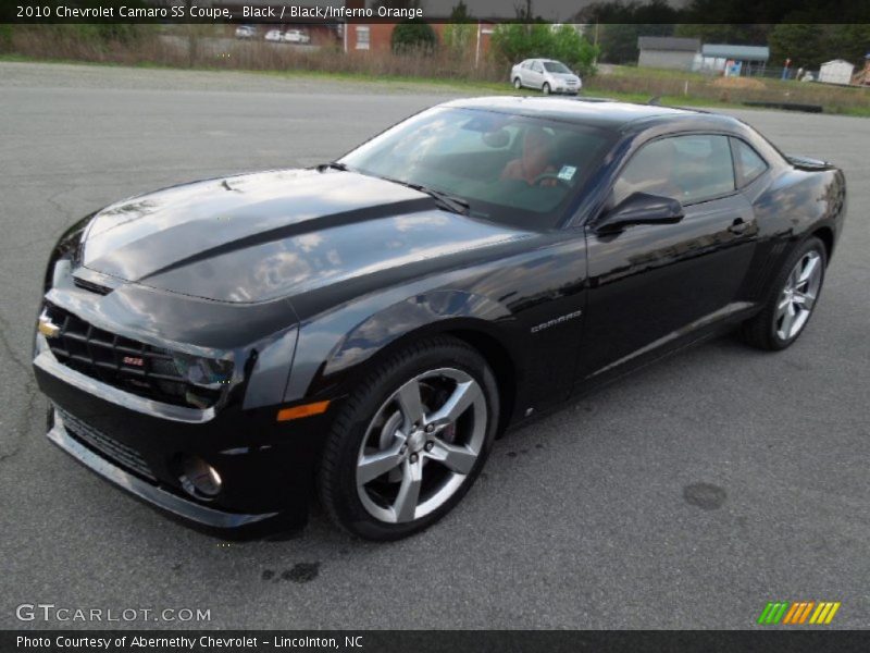 Black / Black/Inferno Orange 2010 Chevrolet Camaro SS Coupe