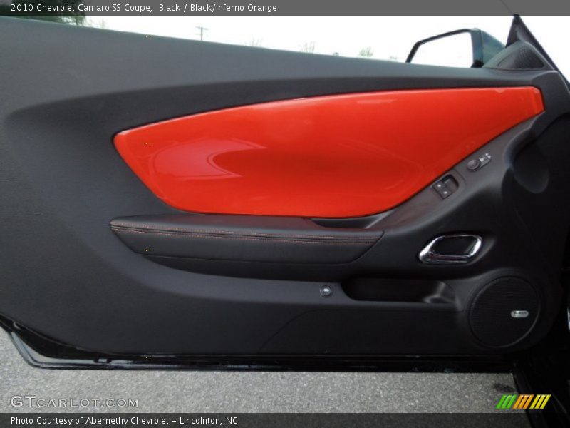 Black / Black/Inferno Orange 2010 Chevrolet Camaro SS Coupe