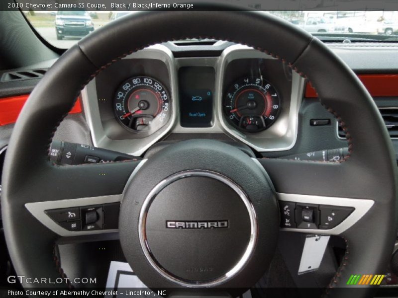 Black / Black/Inferno Orange 2010 Chevrolet Camaro SS Coupe