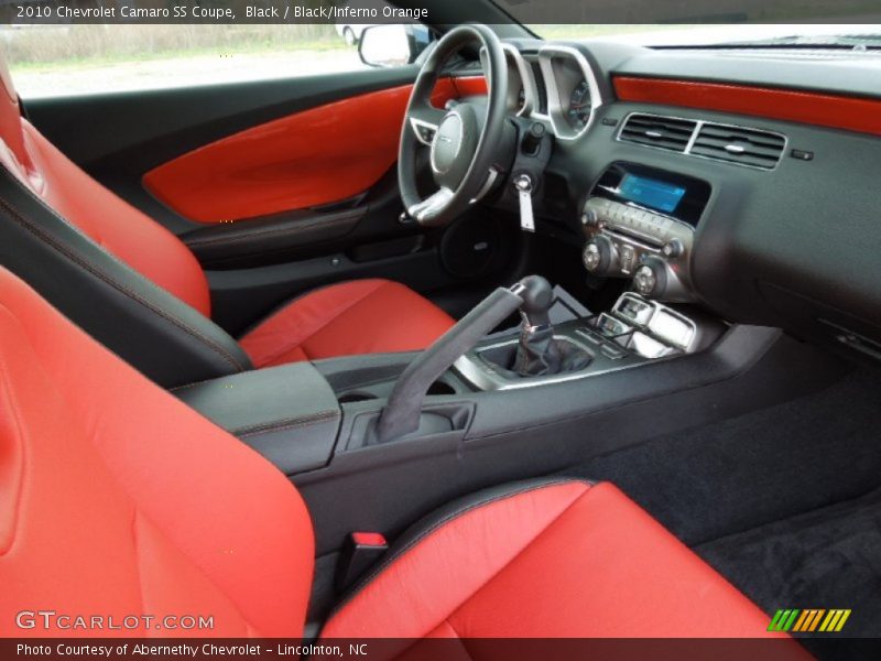 Black / Black/Inferno Orange 2010 Chevrolet Camaro SS Coupe