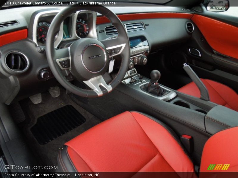Black / Black/Inferno Orange 2010 Chevrolet Camaro SS Coupe