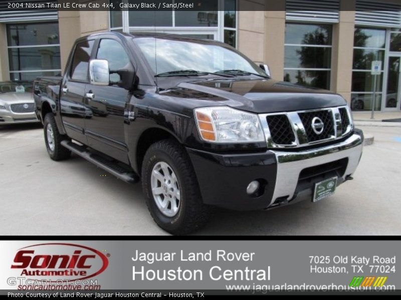 Galaxy Black / Sand/Steel 2004 Nissan Titan LE Crew Cab 4x4
