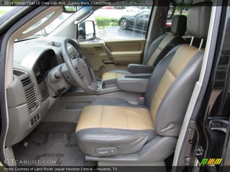  2004 Titan LE Crew Cab 4x4 Sand/Steel Interior