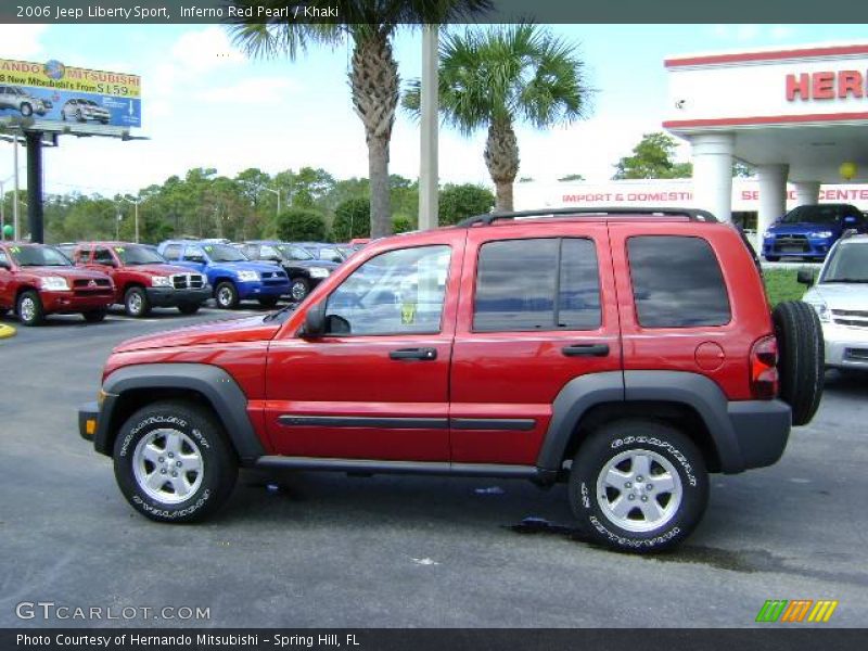 Inferno Red Pearl / Khaki 2006 Jeep Liberty Sport