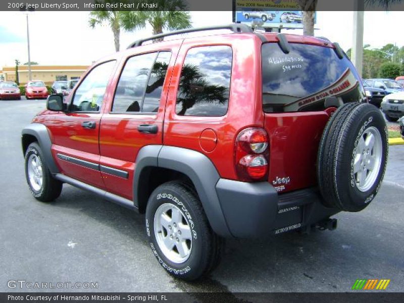 Inferno Red Pearl / Khaki 2006 Jeep Liberty Sport