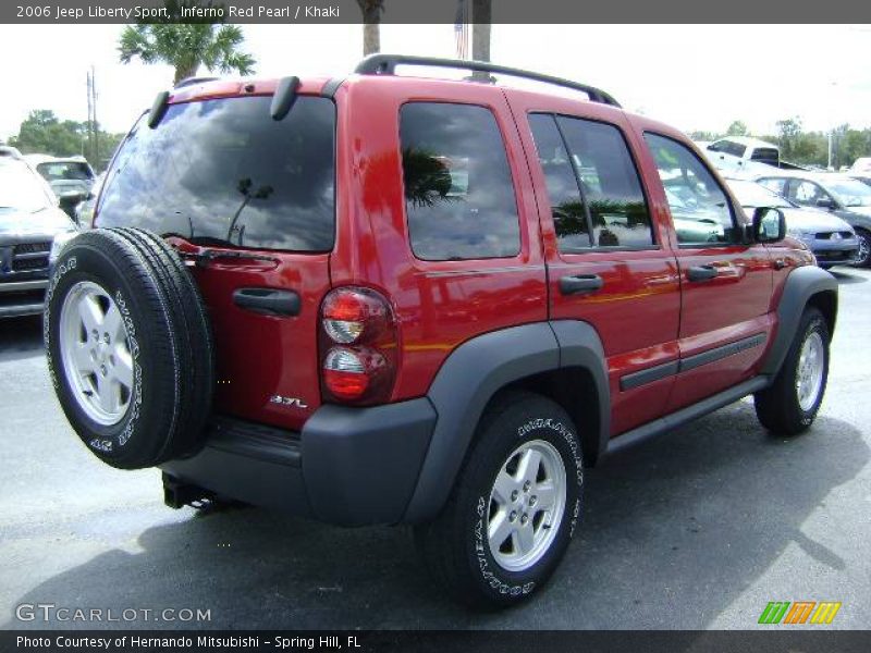 Inferno Red Pearl / Khaki 2006 Jeep Liberty Sport