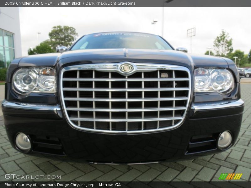 Brilliant Black / Dark Khaki/Light Graystone 2009 Chrysler 300 C HEMI