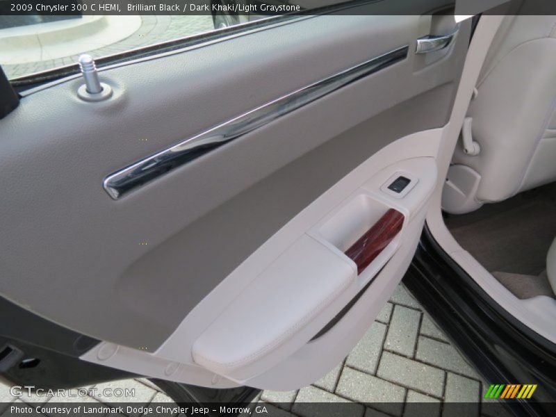 Brilliant Black / Dark Khaki/Light Graystone 2009 Chrysler 300 C HEMI