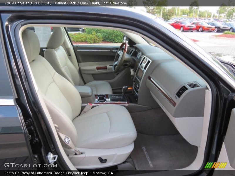 Brilliant Black / Dark Khaki/Light Graystone 2009 Chrysler 300 C HEMI