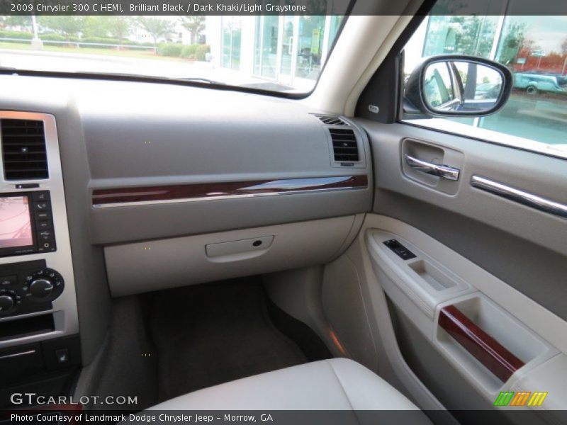 Brilliant Black / Dark Khaki/Light Graystone 2009 Chrysler 300 C HEMI
