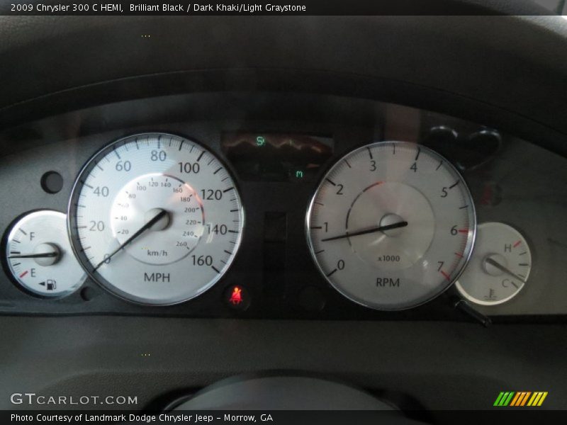 Brilliant Black / Dark Khaki/Light Graystone 2009 Chrysler 300 C HEMI