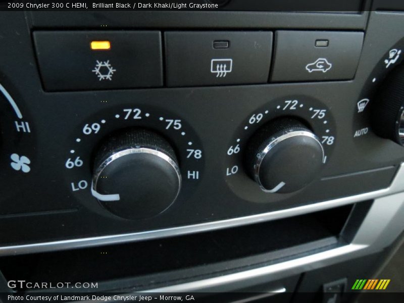 Brilliant Black / Dark Khaki/Light Graystone 2009 Chrysler 300 C HEMI