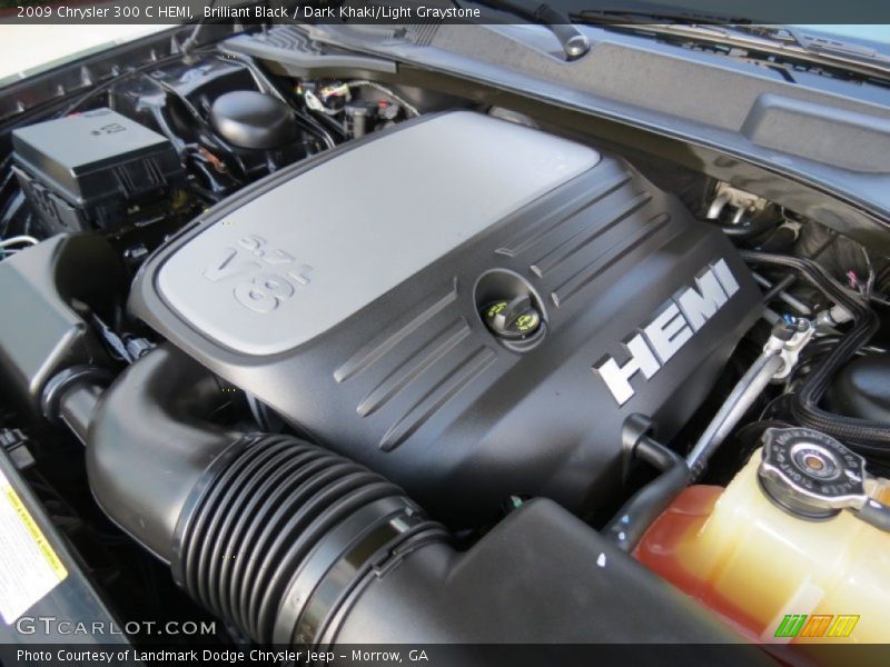 Brilliant Black / Dark Khaki/Light Graystone 2009 Chrysler 300 C HEMI