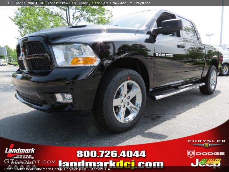 Black / Dark Slate Gray/Medium Graystone 2012 Dodge Ram 1500 Express Crew Cab