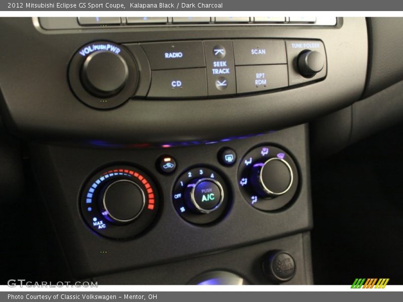Controls of 2012 Eclipse GS Sport Coupe