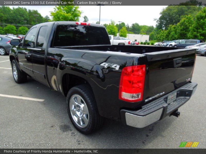 Carbon Black Metallic / Ebony 2009 GMC Sierra 1500 SLE Extended Cab 4x4