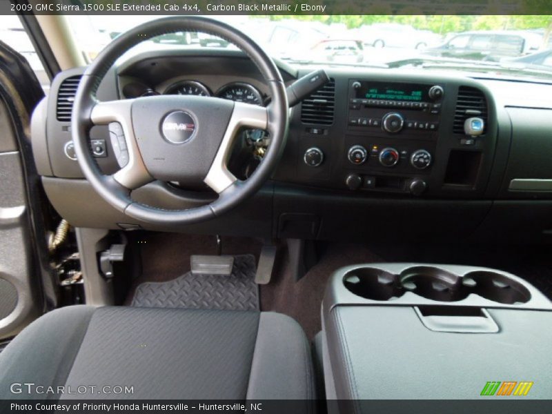 Carbon Black Metallic / Ebony 2009 GMC Sierra 1500 SLE Extended Cab 4x4